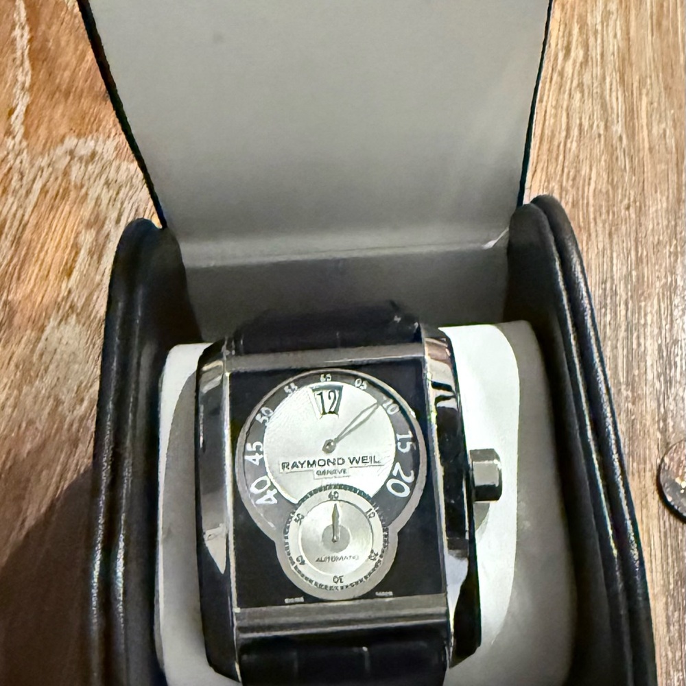 Raymond Weil Don Giovanni Black Leather Watch